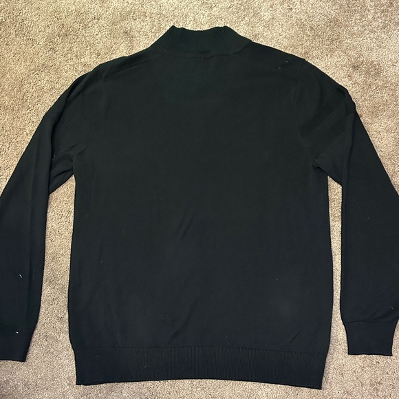 Banana Republic Mens Three Button V Neck Stretch Pullover Sweater Black Size L - Picture 2 of 6